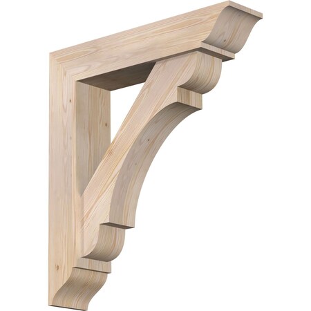Ekena Millwork Olympic Traditional Smooth Bracket w/ Offset Brace, Douglas Fir, 7 1/2"W x 34"D x 38"H BKT0806X34X38OLY01SDF